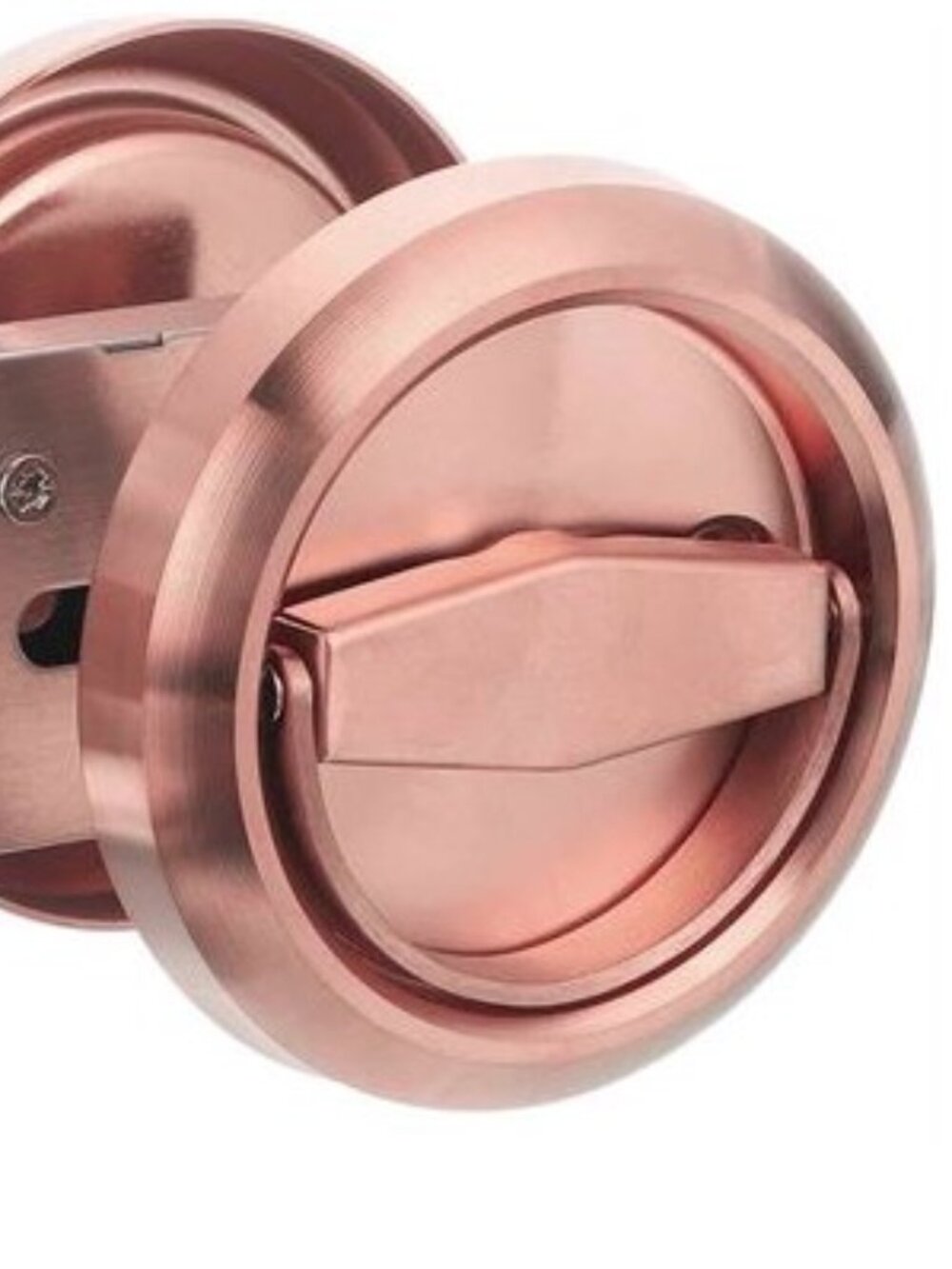Hidden Recessed Cup Door Handle Lock Stainless Steel 304 Red Bronze